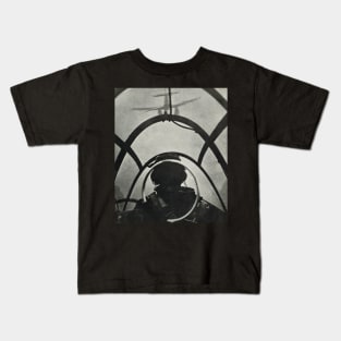 WW2 Pilot flying plane on patrol 1944 Kids T-Shirt